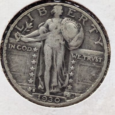 Sale Photo Thumbnail #428: 1930-S Standing Liberty Quarter, 90% Silver