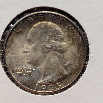 Sale Photo Thumbnail #447: 1935-P Washington Quarter, 90% Silver
