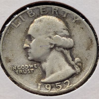 Sale Photo Thumbnail #303: 1952-S US Washington Quarter Dollar, 90% Silver
