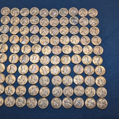 Sale Photo Thumbnail #203: (100) 1973-D US Lincoln Memorial Cents