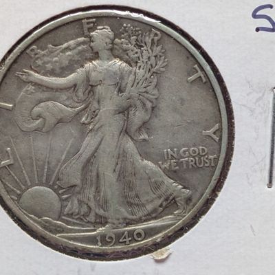 Sale Photo Thumbnail #373: 1940-S US Walking Liberty Half Dollar, 90% Silver