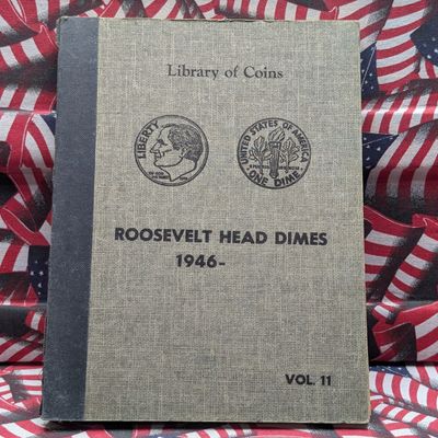 Sale Photo Thumbnail #136: *EMPTY* Library of Coins Vol. 11 Roosevelt Head Dimes Album containing spaces for 1946 to 1964 - No Coins