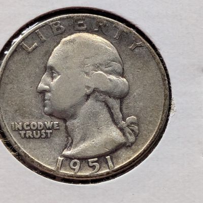1951-P US Washington Quarter, 90% Silver