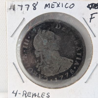 Sale Photo Thumbnail #390: 1778-Mo Mexico 4 Reales, .917 Silver