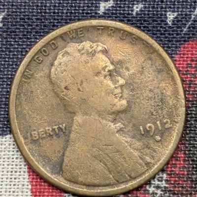 1912-S US Lincoln Wheat Cent