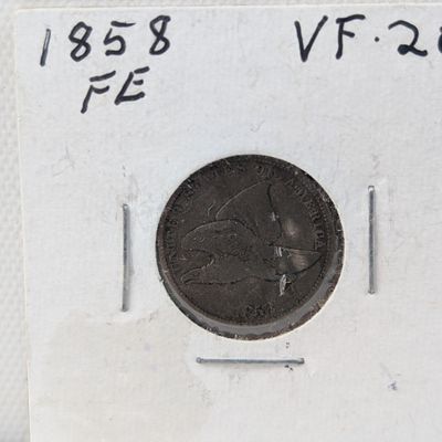 Sale Photo Thumbnail #341: 1858 US Flying Eagle Cent - Small Letters Variety