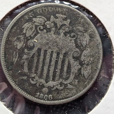 Sale Photo Thumbnail #116: 1866 Shield Nickel With Rays
