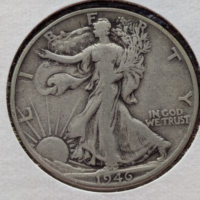 Sale Photo Thumbnail #130: 1946-D US Walking Liberty Half Dollar, 90% Silver