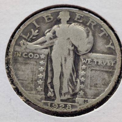 Sale Photo Thumbnail #185: 1928-P US Standing Liberty Quarter, 90% Silver