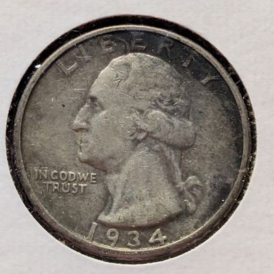 Sale Photo Thumbnail #312: 1934-P Washington Quarter, 90% Silver