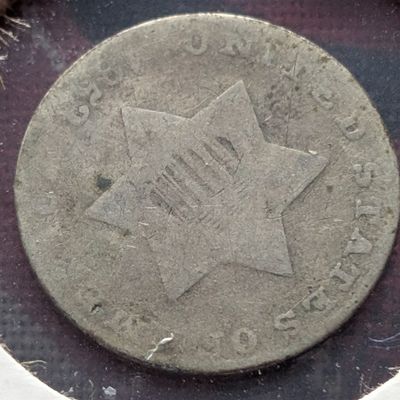 Sale Photo Thumbnail #323: 1852 US Silver Three Cent - 75% Silver