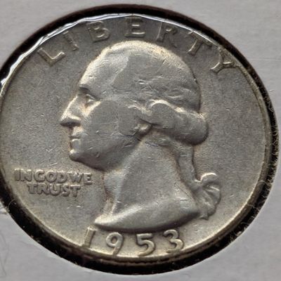 Sale Photo Thumbnail #438: 1953-S Washington Quarter, 90% Silver
