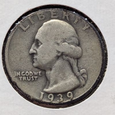 Sale Photo Thumbnail #285: 1939-P Washington Quarter, 90% Silver
