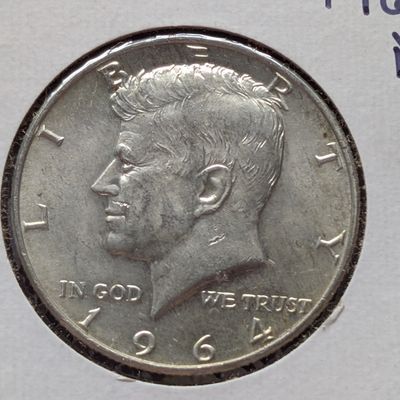 Sale Photo Thumbnail #256: 1964-D US Kennedy Half Dollar, 90% Silver