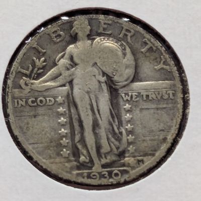 Sale Photo Thumbnail #401: 1930-P Standing Liberty Quarter, 90% Silver