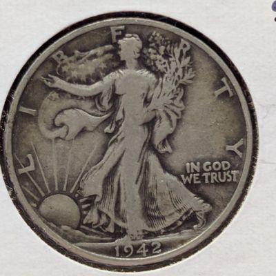 Sale Photo Thumbnail #382: 1942-S Walking Liberty Half Dollar, 90% Silver