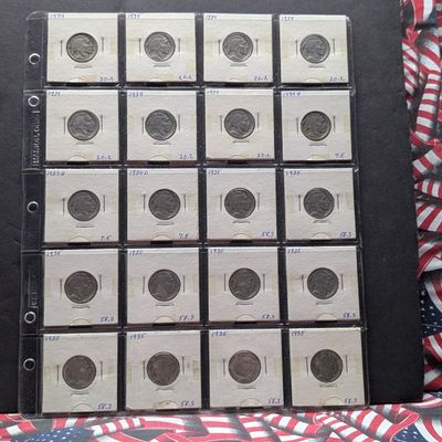 Sale Photo Thumbnail #383: (20) 1934-1935 US Indian Head Buffalo Nickels - Includes 1934-D