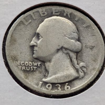 Sale Photo Thumbnail #222: 1936-D Washington Quarter, 90% Silver