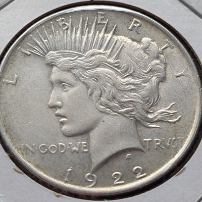 Sale Photo Thumbnail #336: 1922 Peace Dollar, 90% Silver, 26.73g