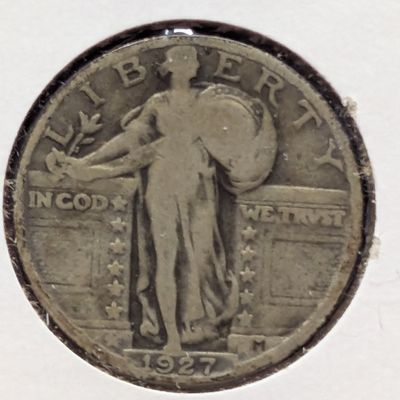 Sale Photo Thumbnail #140: 1927-P Standing Liberty Quarter, 90% Silver