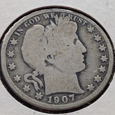 Sale Photo Thumbnail #413: 1907-D Barber Half Dollar, 90% Silver