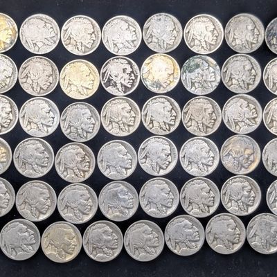 (59) Assorted US Indian Head Buffalo Nickels - Partial Dates