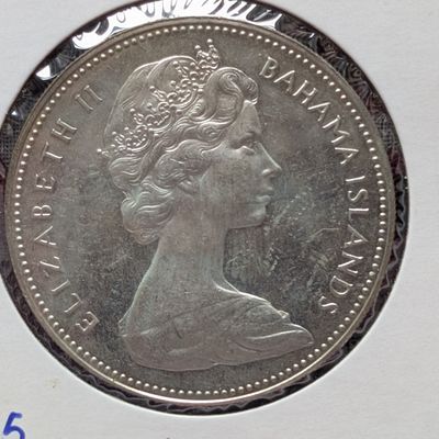 Sale Photo Thumbnail #378: 1970 Bahamas Islands Two Dollars, .925 Sterling Silver - 29.8075 grams