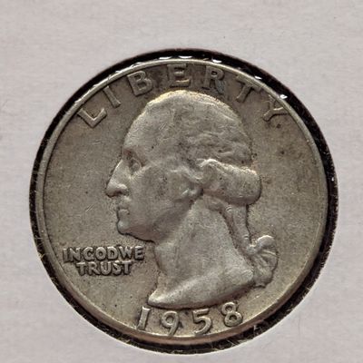 1958-P US Washington Quarter, 90% Silver