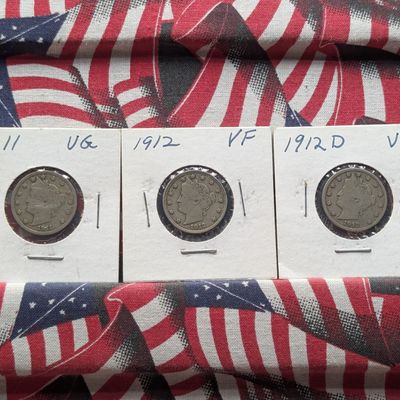 Sale Photo Thumbnail #152: 1911, 1912, and 1912-D Liberty Head "V" Nickels