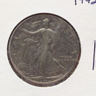1942-P Walking Liberty Half Dollar, 90% Silver