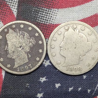 Sale Photo Thumbnail #188: 1897 and 1898 Liberty Head "V" Nickels
