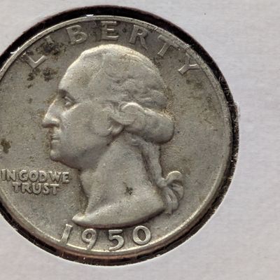 Sale Photo Thumbnail #411: 1950-S Washington Quarter, 90% Silver