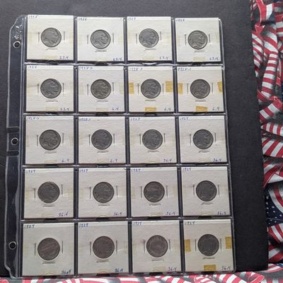 Sale Photo Thumbnail #311: (20) 1928 & 1929 Indian Head Buffalo Nickels - Mixed Mint Marks