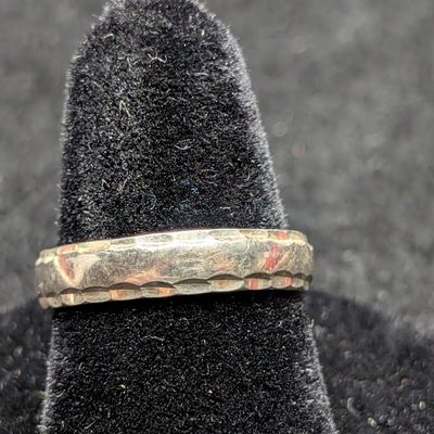 Sale Photo Thumbnail #342: James Avery Sterling Silver Hammered Band Ring - 2.6 Grams