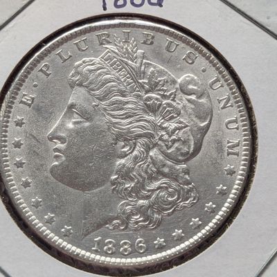 Sale Photo Thumbnail #183: 1886 US Morgan Dollar, 90% Silver - 26.73g
