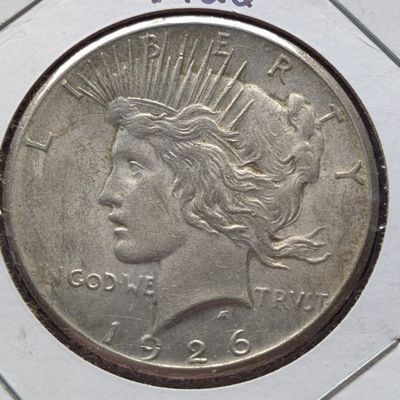 Sale Photo Thumbnail #372: 1926 Peace Dollar, 90% Silver - 26.73g