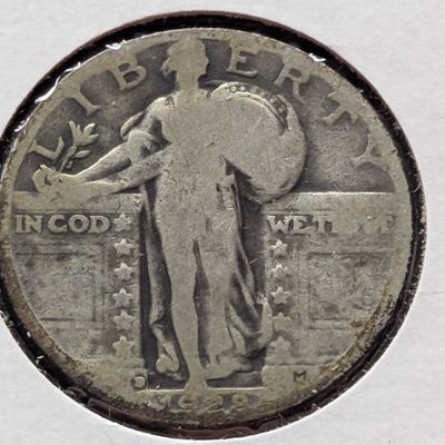 Sale Photo Thumbnail #221: 1928-D Standing Liberty Quarter, 90% Silver