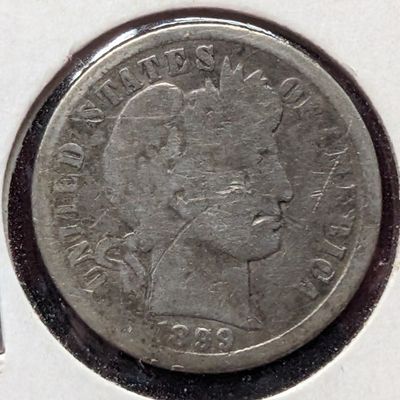 Sale Photo Thumbnail #449: 1899 US Barber Dime, 90% Silver