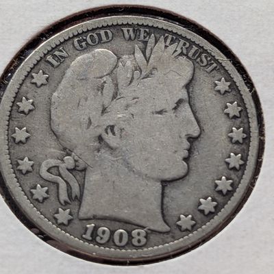 Sale Photo Thumbnail #368: 1908-O US Barber Half Dollar, 90% Silver
