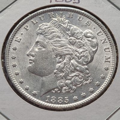 Sale Photo Thumbnail #165: 1885 Morgan Silver Dollar, .900 Fine Silver - 26.73g