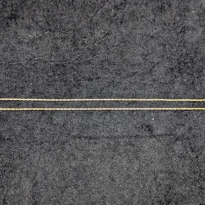 18-Inch Sterling Silver Rope Chain Necklace, Gold Plated.