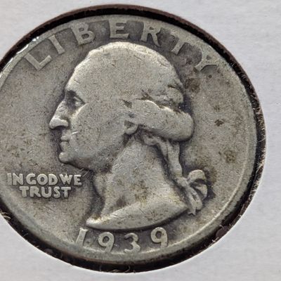 Sale Photo Thumbnail #348: 1939-D Washington Quarter, 90% Silver