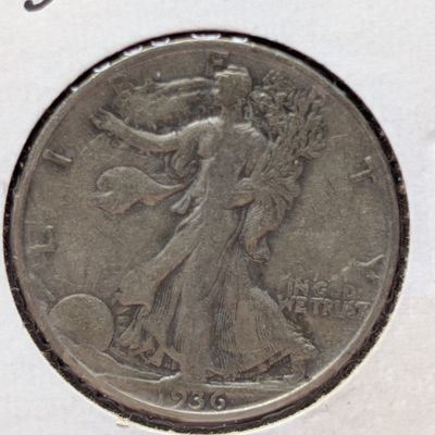 Sale Photo Thumbnail #202: 1936-D Walking Liberty Half Dollar, 90% Silver