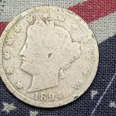 Sale Photo Thumbnail #332: 1894 US Liberty Head "V" Nickel - Semi-Key Date