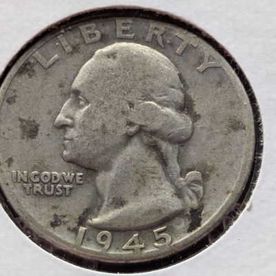 Sale Photo Thumbnail #294: 1945-D US Washington Quarter, 90% Silver