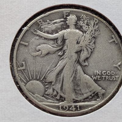 1941-D US Walking Liberty Half Dollar, 90% Silver