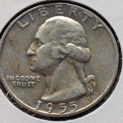 Sale Photo Thumbnail #215: 1955-D Washington Quarter, 90% Silver