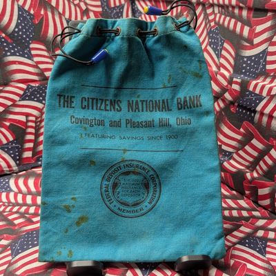 Sale Photo Thumbnail #379: The Citizens National Bank Deposit Bag, Covington and Pleasant Hill, Ohio