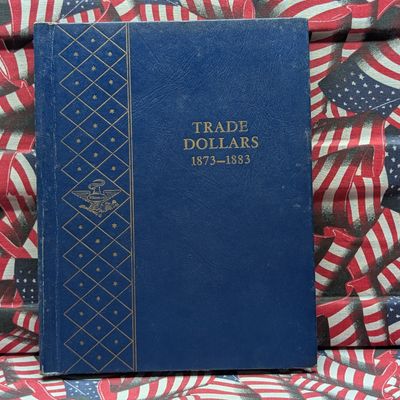 *EMPTY* Whitman Bookshelf Coin Slide Album No. 9426 for US Trade Dollars - NO COINS!