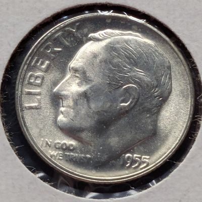 1955-S Roosevelt Dime, 90% Silver
